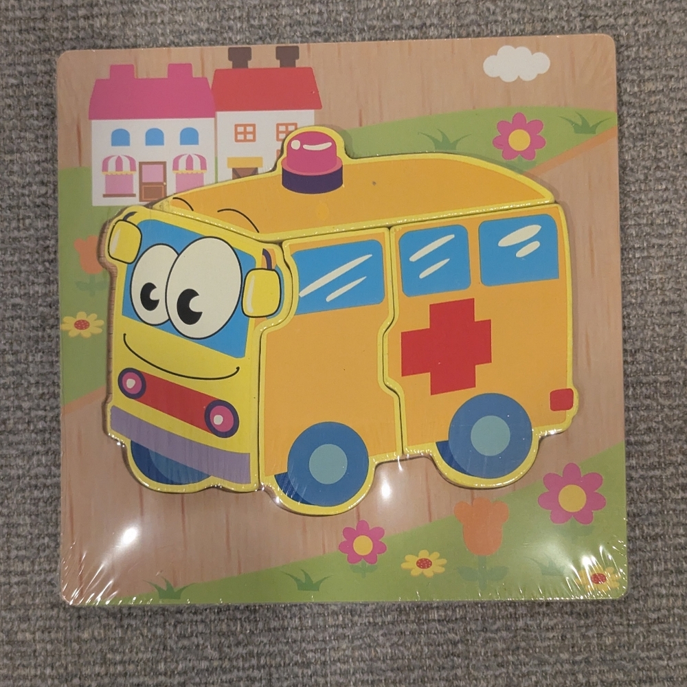 Ambulance  Wooden Puzzle for Toddlers